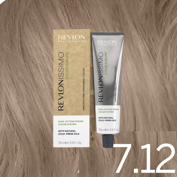 Revlon Professional Revlonissimo Color Sublime 7.12 Medium Ash Iridescent Blonde 75ml For Discount