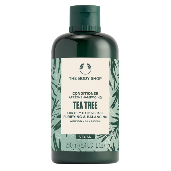 The Body Shop Tea Tree Purifying & Balancing Conditioner For Oily Hair & Scalp Vegan Silk Protein 250ml Hot on Sale