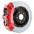 Brembo 03-07 Cayenne S Turbo Fr GT BBK 6Pis Cast 405x34 2pc Rotor Slotted Type3-Red For Sale