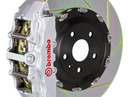 Brembo 06-13 Corvette Z06 Excl CC Brakes Fr GT BBK 6Pist Cast 380x34 2pc Rotor Slotted Type1-Silver Online Hot Sale