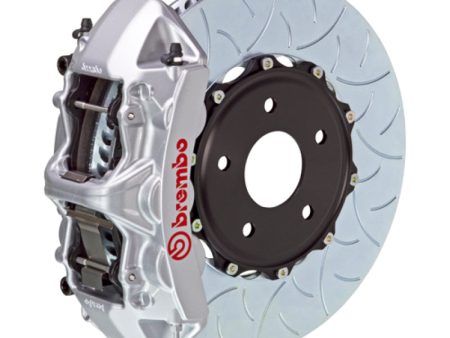 Brembo 05-13 Corvette Front GT BBK 6 Piston Cast 350x34 2pc Rotor Slotted Type-3-Silver Fashion