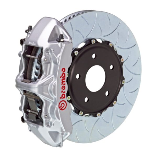 Brembo 05-13 Corvette Front GT BBK 6 Piston Cast 350x34 2pc Rotor Slotted Type-3-Silver Fashion