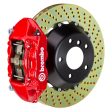 Brembo 95-99 M3 Front GT BBK 4 Piston Cast 365x29 2pc Rotor Drilled-Red Discount