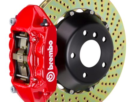 Brembo 95-99 M3 Front GT BBK 4 Piston Cast 365x29 2pc Rotor Drilled-Red Discount