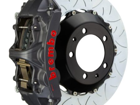 Brembo 04-21 WRX STI Front GTS BBK 6 Piston Cast 350x34 2pc Rotor Slotted Type3-Black HA Online Hot Sale