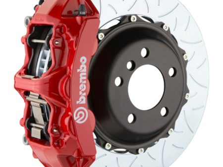 Brembo 03-07 H2 Rear GT BBK 4 Piston Cast 2pc 380x32 2pc Rotor Slotted Type-3-Red For Discount