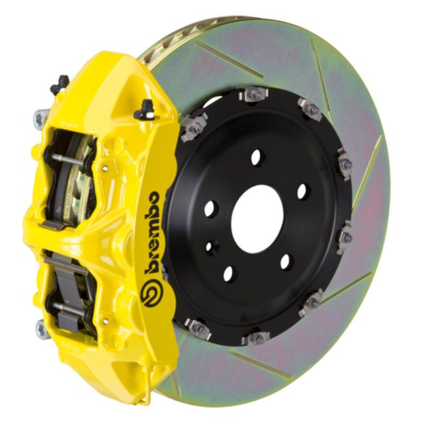 Brembo 05-11 A6 3.2L Front GT BBK 6 Piston Cast 380x34 2pc Rotor Slotted Type-1- Yellow For Discount