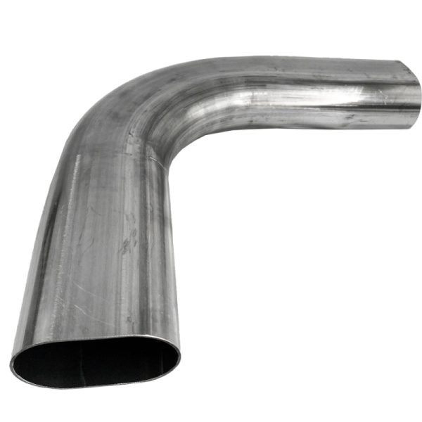 Granatelli 3in Oval Stainless Steel Horizontal 90 Deg Bend 4.5in Bend Radius Tubing Online Hot Sale