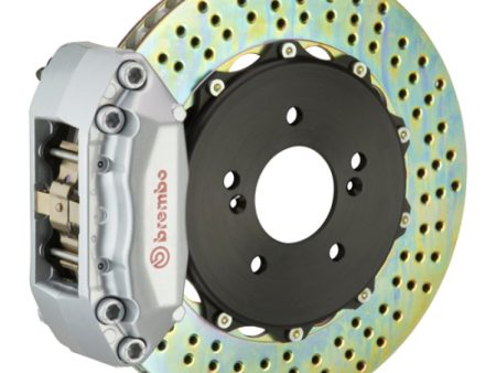 Brembo 00-02 S4 Rear GT BBK 4 Piston Cast 2pc 328x28 2pc Rotor Drilled-Silver For Discount