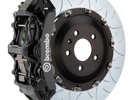 Brembo 03-08 SL55 AMG Front GT BBK 6 Piston Cast 405x34 2pc Rotor Slotted Type3-Black Hot on Sale