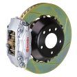 Brembo 03-06 G35 Sedan 03-08 350Z Rear GT BBK 4 Piston Cast 345x28 2pc Rotor Slotted Type1-Silver For Cheap