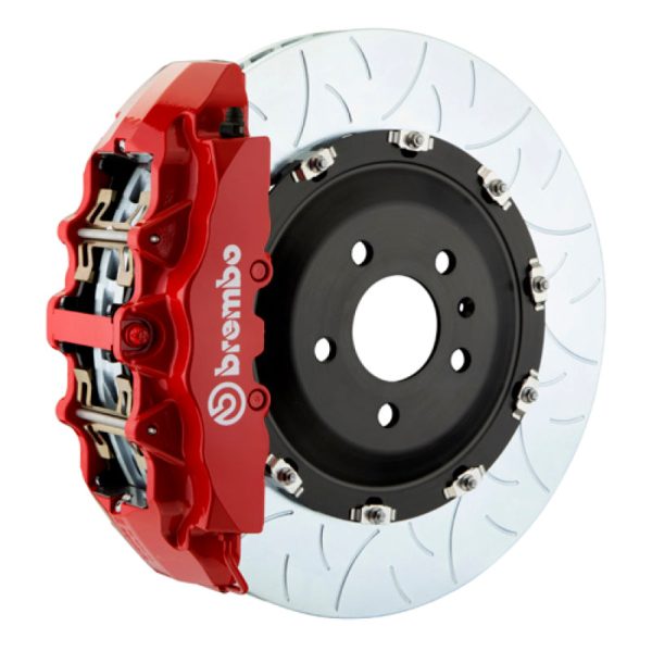 Brembo 05-11 A6 3.0T 4.2L Front GT BBK 6 Piston Cast 380x34 2pc Rotor Slotted Type-3-Red For Cheap