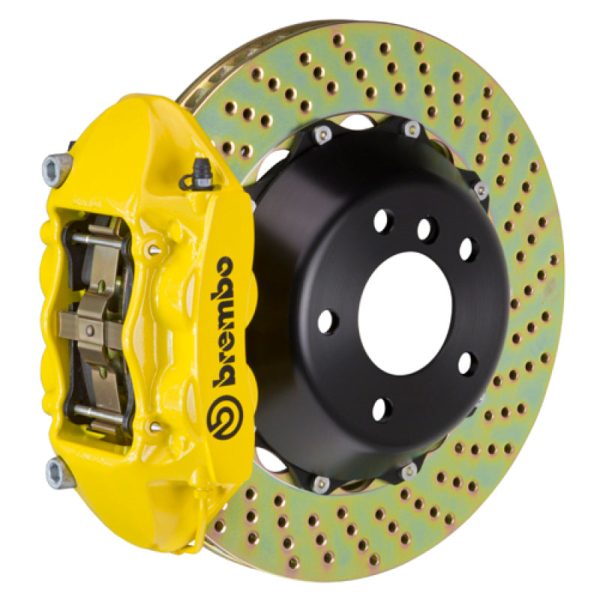 Brembo 04-11 612 Scaglietti Rear GT BBK 4 Piston Cast 380x28 2pc Rotor Drilled- Yellow Cheap