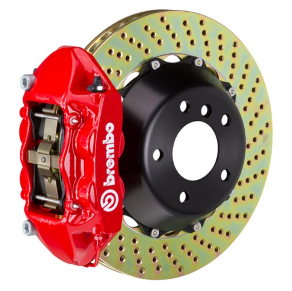 Brembo 02-07 Coupe Spyder 04-07 GranSport Rear GT BBK 4 Piston Cast 380x28 2pc Rotor Drilled-Red Online now