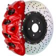 Brembo 05-13 Range Rover Sport Front GT BBK 8 Piston Cast 412x38 2pc Rotor Drilled-Red Sale