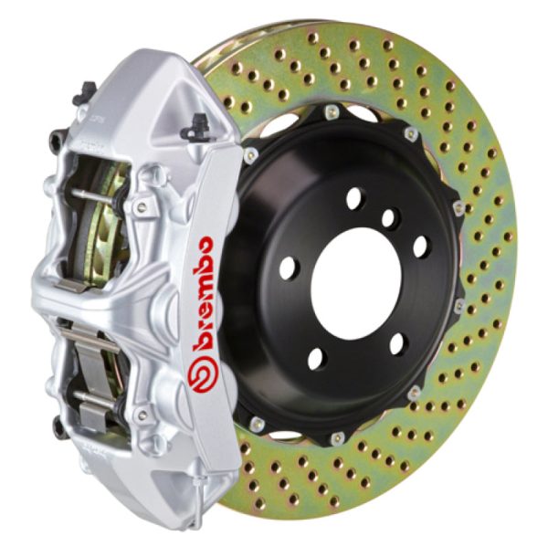 Brembo 03-07 H2 Rear GT BBK 4 Piston Cast 2pc 380x32 2pc Rotor Drilled-Silver Discount