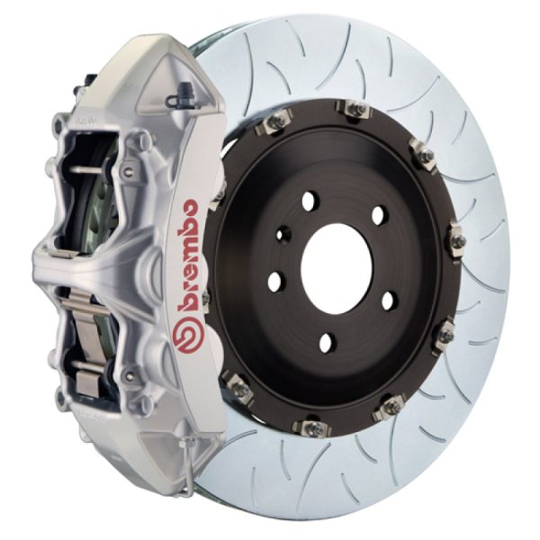 Brembo 03-09 Range Rover Front GT BBK 6 Piston Cast 405x34 2pc Rotor Slotted Type-3-Silver Cheap