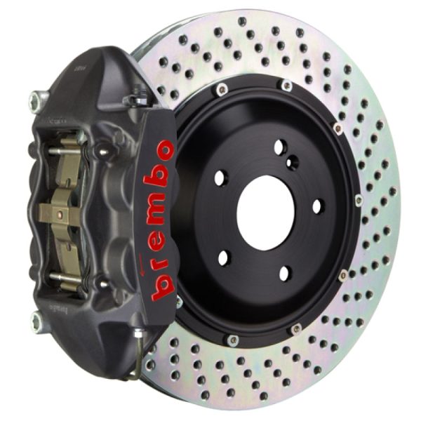 Brembo 02-07 Coupe Spyder 04-07 GranSport Rr GTS BBK 4 Pist Cast 380x28 2pc Rotor Drilled-Black HA Sale