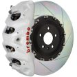 Brembo 05-13 Range Rover Sport Fr GT BBK 8Pis Cast 412x38 2pc Rotor Slotted Type1-White For Sale