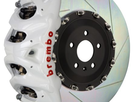 Brembo 05-13 Range Rover Sport Fr GT BBK 8Pis Cast 412x38 2pc Rotor Slotted Type1-White For Sale