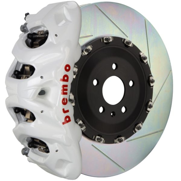 Brembo 05-13 Range Rover Sport Fr GT BBK 8Pis Cast 412x38 2pc Rotor Slotted Type1-White For Sale