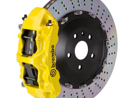 Brembo 03-16 Phantom Sedan Coupe Drophead Fr GT BBK 6 Piston Cast 405x34 2pc Rotor Drilled- Yellow Supply