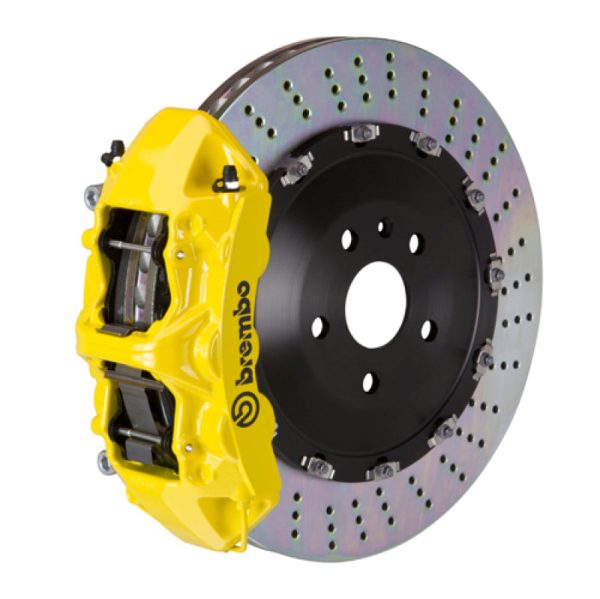 Brembo 03-16 Phantom Sedan Coupe Drophead Fr GT BBK 6 Piston Cast 405x34 2pc Rotor Drilled- Yellow Supply