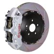 Brembo 05-13 Range Rover Sport Front GT BBK 6 Piston Cast 405x34 2pc Rotor Slotted Type1-Silver For Sale