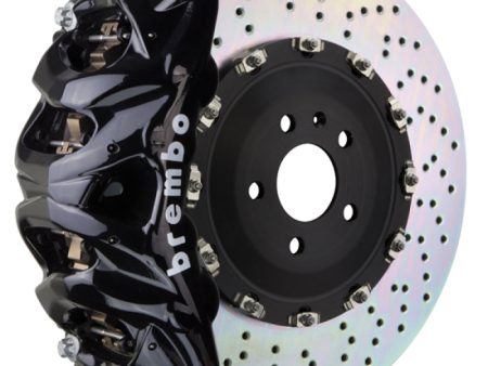 Brembo 05-13 Range Rover Sport Fr GT BBK 8Pis Cast 412x38 2pc Rotor Drilled-Black Online Hot Sale