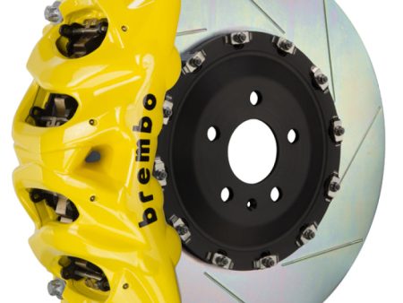 Brembo 05-13 Range Rover Sport Fr GT BBK 8Pis Cast 412x38 2pc Rotor Slotted Type1-Yellow For Sale