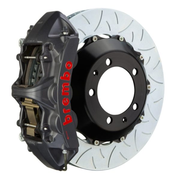 Brembo 05-11 A6 3.0T 4.2L Front GTS BBK 6 Piston Cast 380x34 2pc Rotor Slotted Type3-Black HA Sale