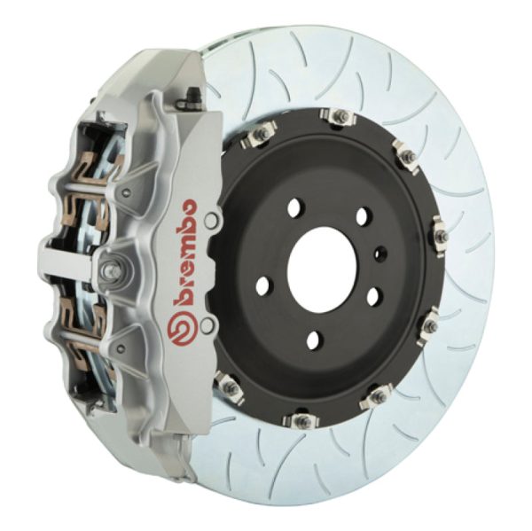 Brembo 05-11 A6 3.2L Front GT BBK 6 Piston Cast 380x34 2pc Rotor Slotted Type-3-Silver Online