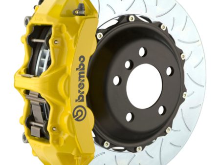 Brembo 06-09 997.1 GT3 Front GT BBK 6 Piston Cast 380x34 2pc Rotor Slotted Type3-Yellow For Cheap