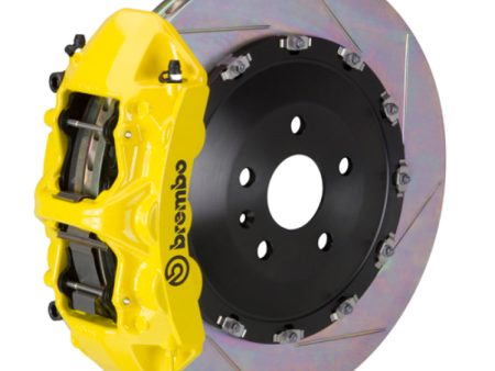 Brembo 05-13 Range Rover Sport Front GT BBK 6 Piston Cast 405x34 2pc Rotor Slotted Type1-Yellow Hot on Sale