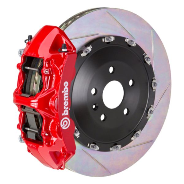 Brembo 05-13 Range Rover Sport Front GT BBK 6 Piston Cast 405x34 2pc Rotor Slotted Type1-Red Online Hot Sale