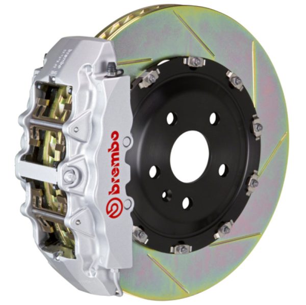 Brembo 05-07 Quattroporte Fr GT BBK 6Pis Cast 380x34 2pc Rotor Slotted Type1-Silver Online Sale