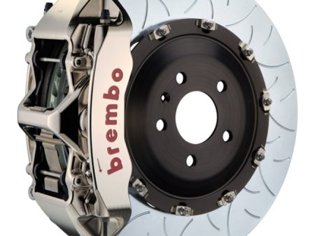 Brembo 05-13 Range Rover Sport Front GTR BBK 6 Piston Billet 405x34 2pc Rotor Slotted Type3- Nickel Fashion