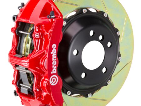 Brembo 03-07 H2 Rear GT BBK 4 Piston Cast 2pc 380x32 2pc Rotor Slotted Type-1-Red Discount