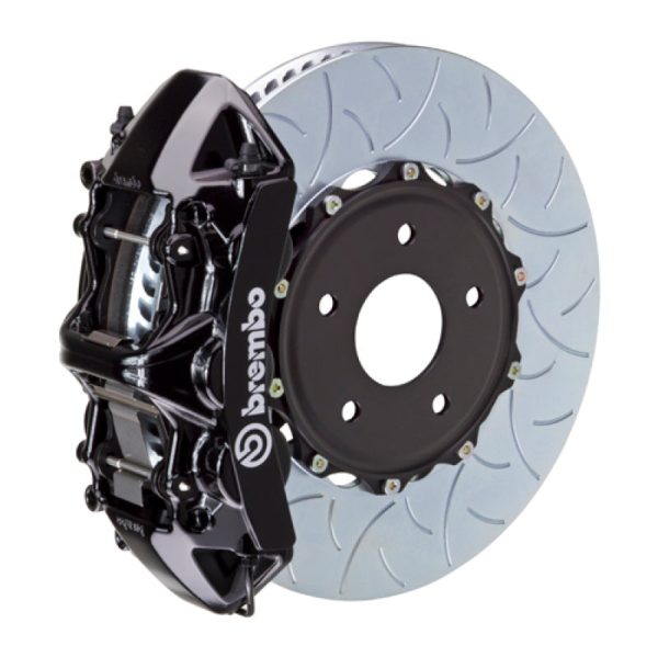 Brembo 04-17 WRX STi 18-21 WRX STI Front GT BBK 6 Piston Cast 350x34 2pc Rotor Slotted Type3-Black Online