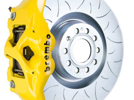 Brembo 05-10 Jetta GLI Front GT BBK 4 Piston Cast 345x30 1pc Rotor Slotted Type3-Yellow Discount