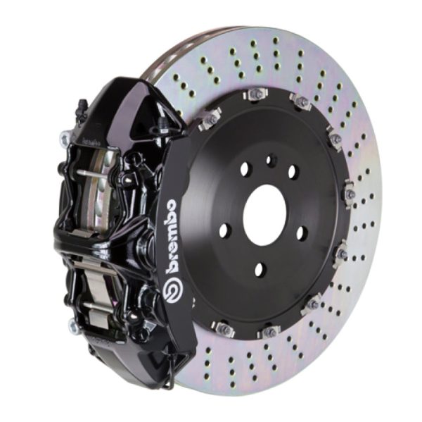 Brembo 03-16 Phantom Sedan Coupe Drophead Front GT BBK 6 Piston Cast 405x34 2pc Rotor Drilled-Black on Sale