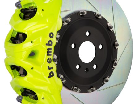 Brembo 05-13 Range Rover Sport Fr GT BBK 8Pis Cast 412x38 2pc Rotor Slotted Type1-Fluo. Yellow on Sale