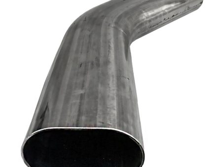 Granatelli 3in Oval Stainless Steel Horizontal 45 Deg Bend 4.5in Bend Radius Tubing Supply