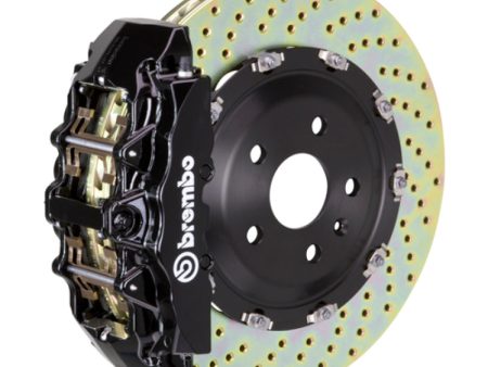 Brembo 05-11 A6 3.2L Front GT BBK 6 Piston Cast 380x34 2pc Rotor Drilled-Black Online Sale