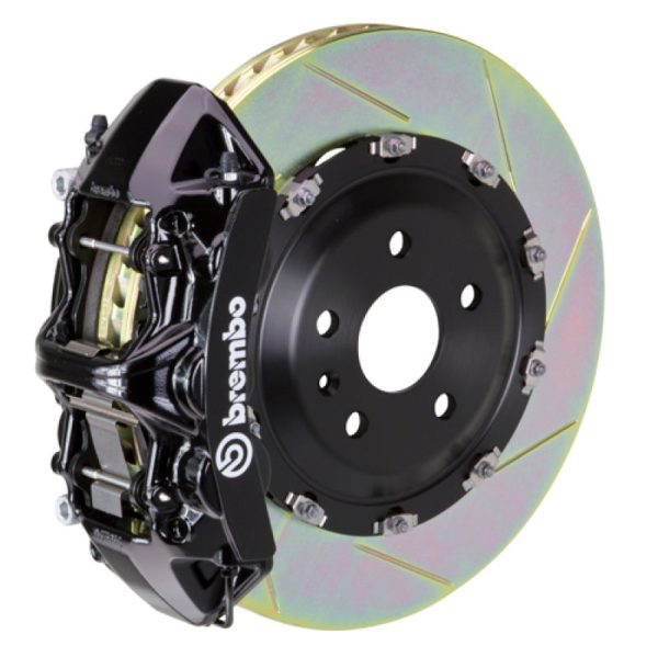 Brembo 04-08 S4 (B6 B7) Front GT BBK 6 Piston Cast 365x34 2pc Rotor Slotted Type-1-Black For Cheap