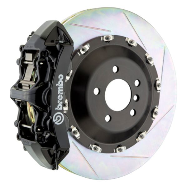 Brembo 03-09 Range Rover Front GT BBK 6 Piston Cast 405x34 2pc Rotor Slotted Type-1-Black For Sale