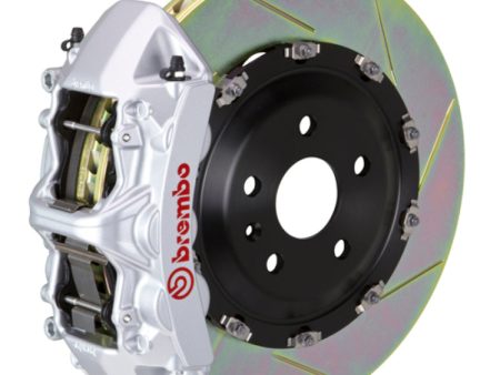 Brembo 04-08 S4 (B6 B7) Front GT BBK 6 Piston Cast 365x34 2pc Rotor Slotted Type-1-Silver Supply