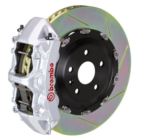 Brembo 04-08 S4 (B6 B7) Front GT BBK 6 Piston Cast 365x34 2pc Rotor Slotted Type-1-Silver Supply