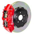 Brembo 04-08 S4 (B6 B7) Front GT BBK 6 Piston Cast 365x34 2pc Rotor Slotted Type-1-Red For Cheap