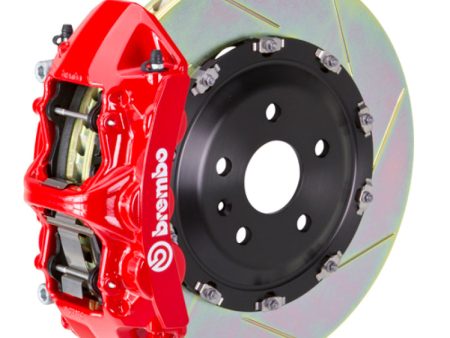 Brembo 04-08 S4 (B6 B7) Front GT BBK 6 Piston Cast 365x34 2pc Rotor Slotted Type-1-Red For Cheap